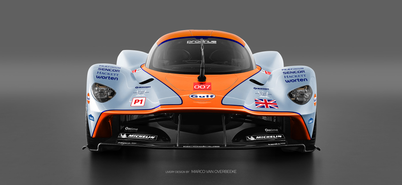 Illustration for article titled The Aston Martin Valkyrie Looks Especially Good In Classic Racing Liveries
